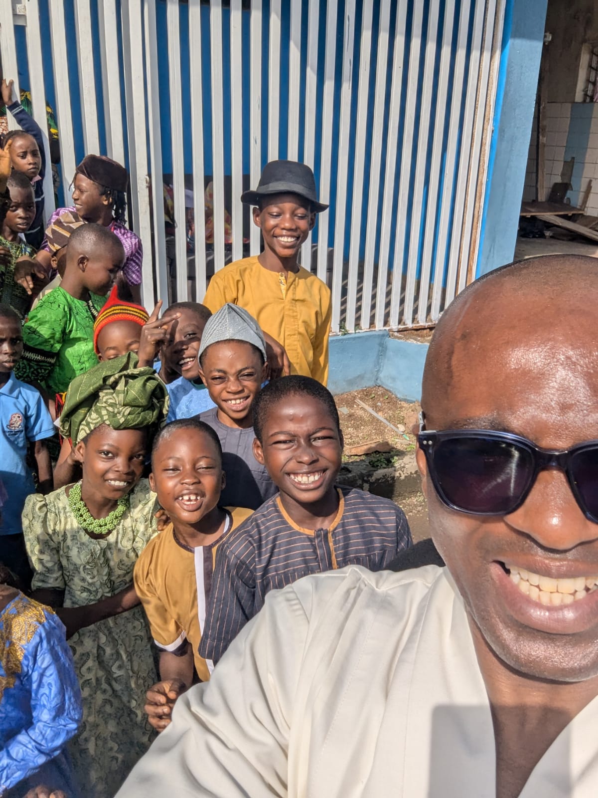 Informal community moment with academy children